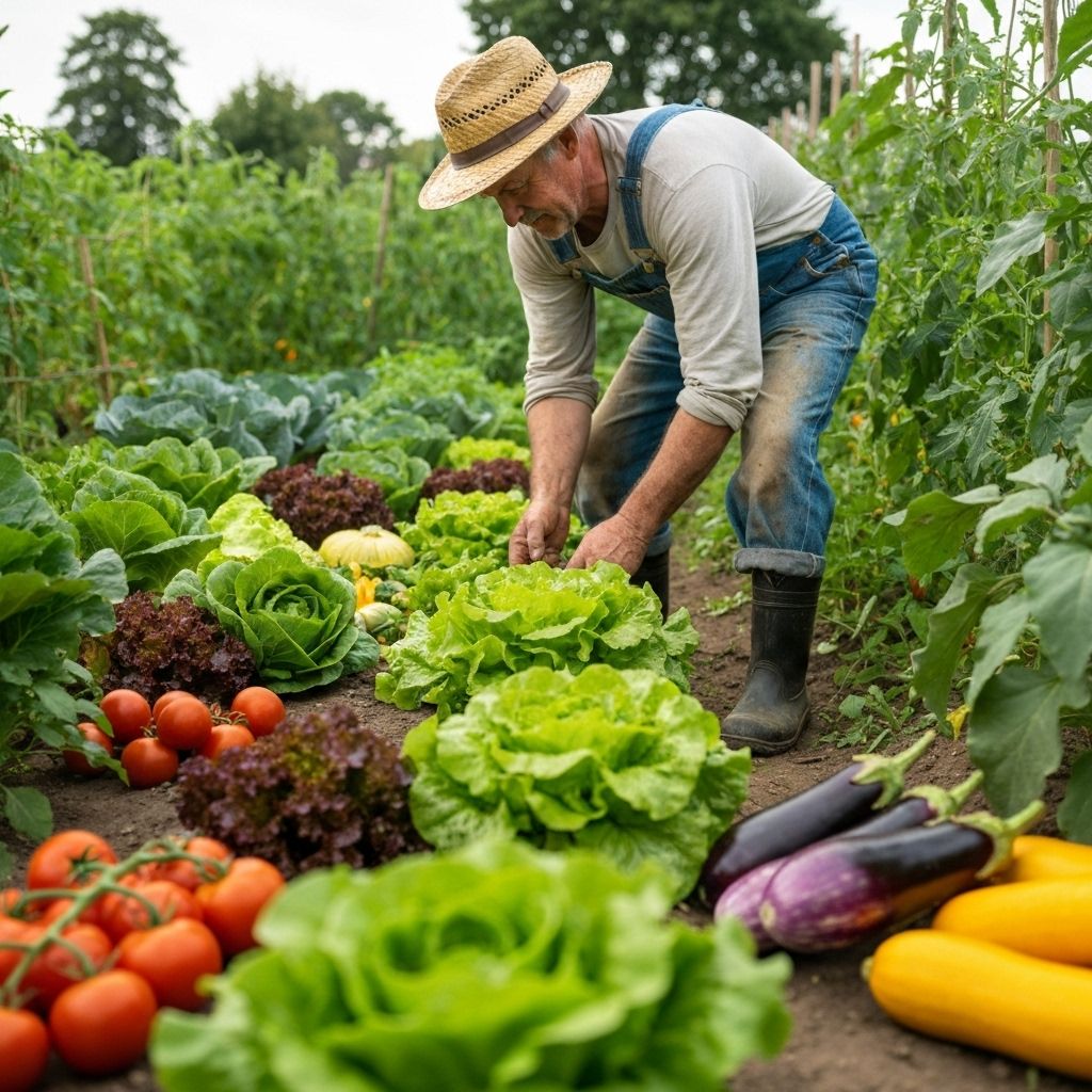 Farmer in field